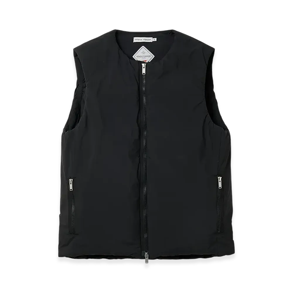 UNDERCOVER x nonnative Monk Down Vest Nylon Typewriter With Windstopper "Black"