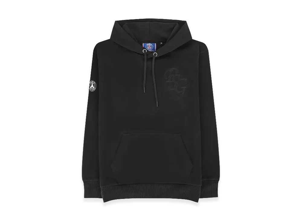 Nike x Paris Saint Germain Italic Font Hoodie "Black"