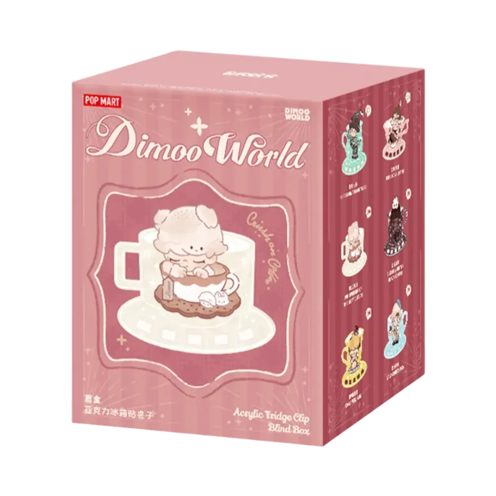 POP MART DIMOO Crush On Coffee Series-Acrylic Fridge Magnet Clip Blind Box [Piece]