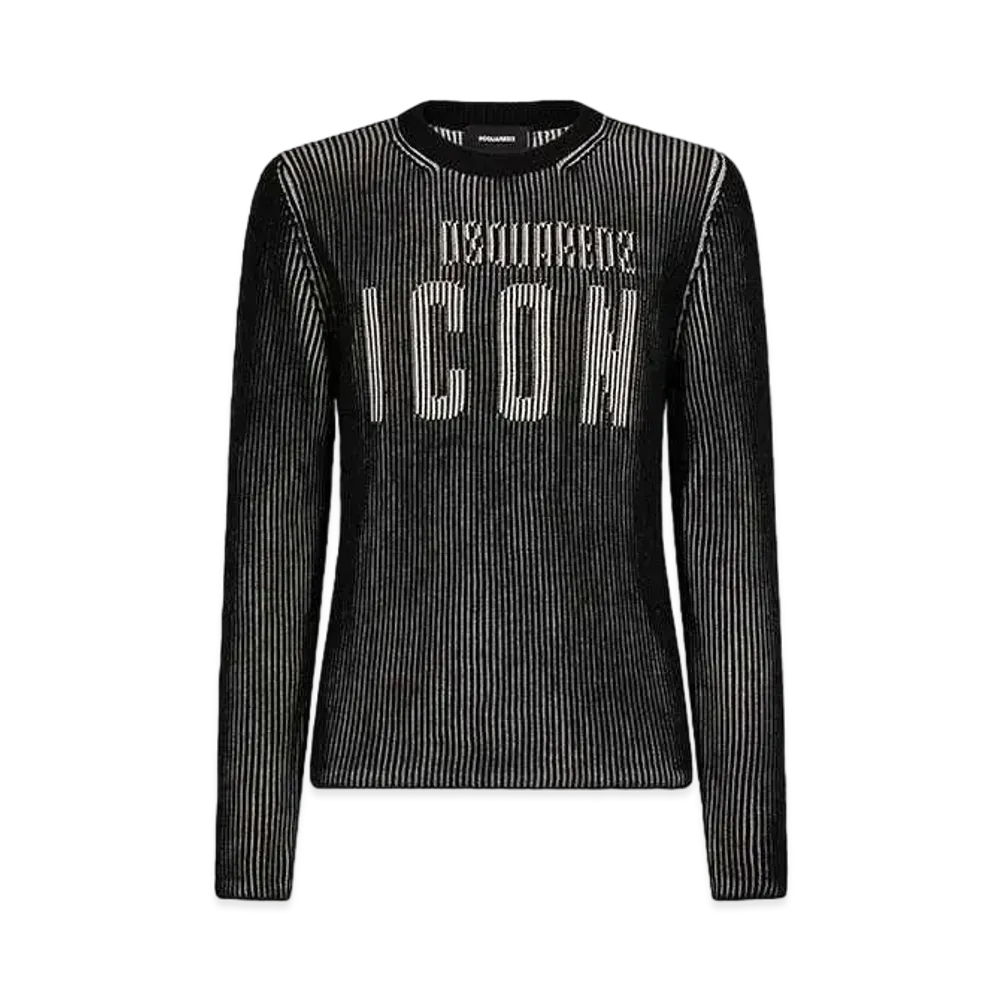 Dsquared2 Icon Knit Pullover "Black/White"