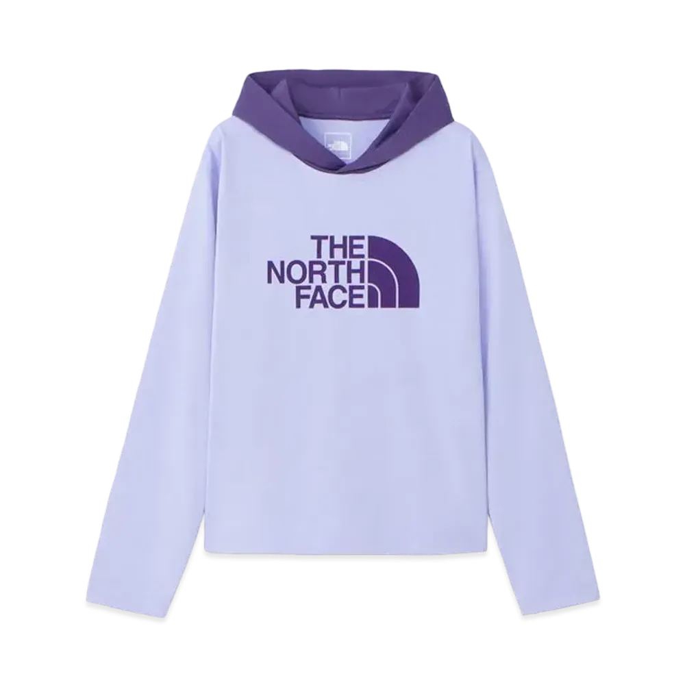 The North Face Long Sleeve Big Logo Short Hoodie "Thistledown x Dusted Purple"