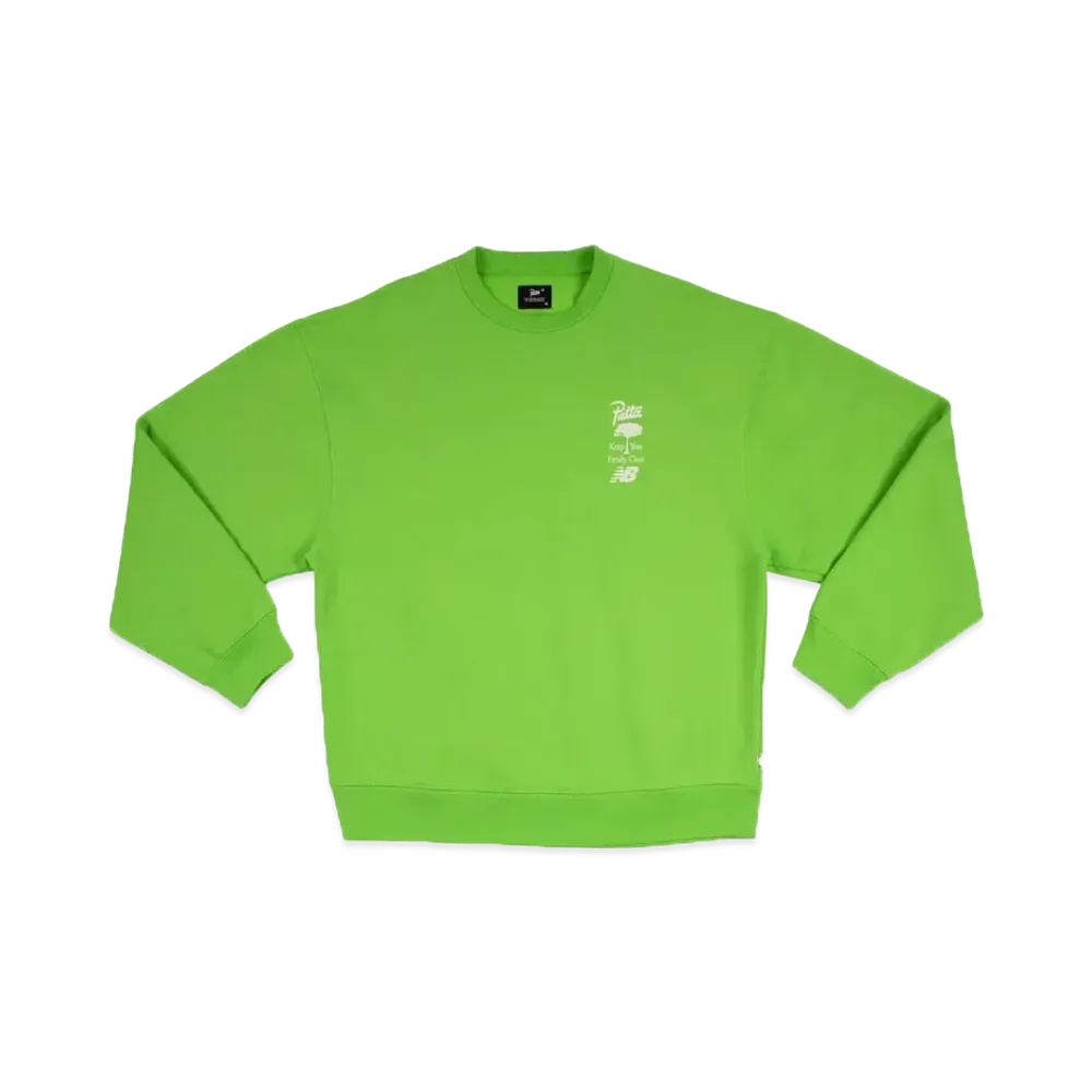 Patta × New Balance Family Crewneck Sweater "Fluoro Green"
