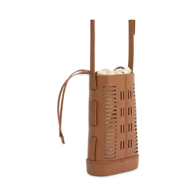 CHARLES & KEITH Delphi Cutout Phone Pouch "Tan"