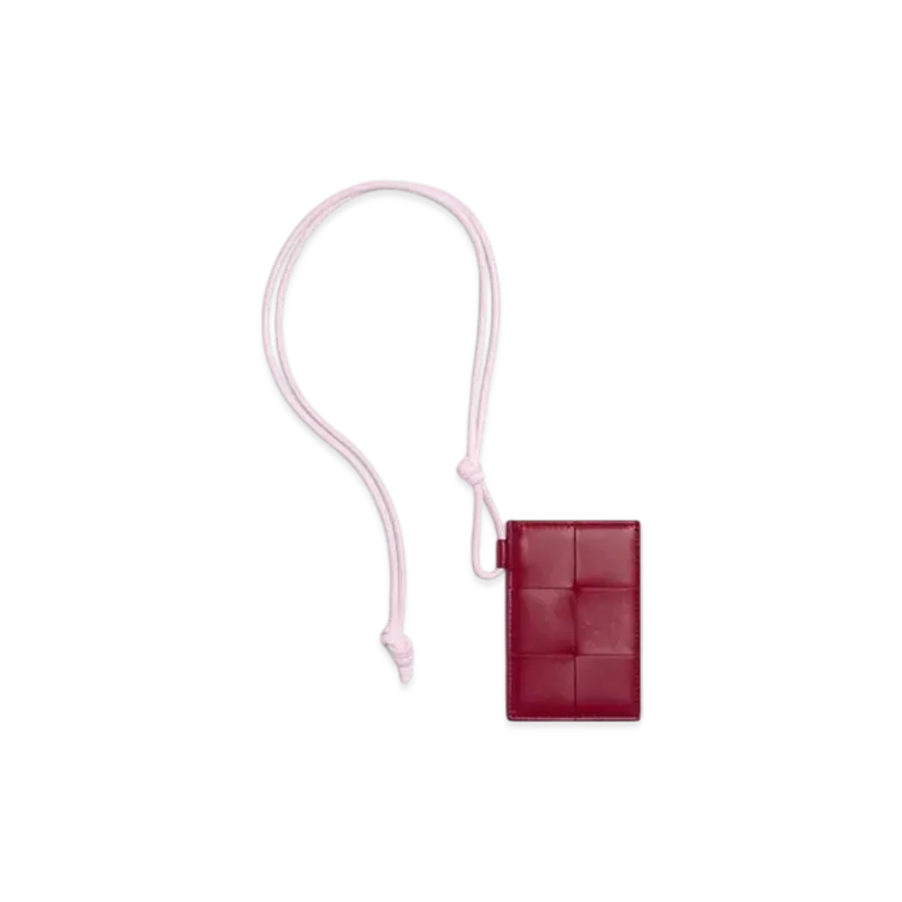 Bottega Veneta Cassette Badge Holder "Dark Red/Blisswashed"