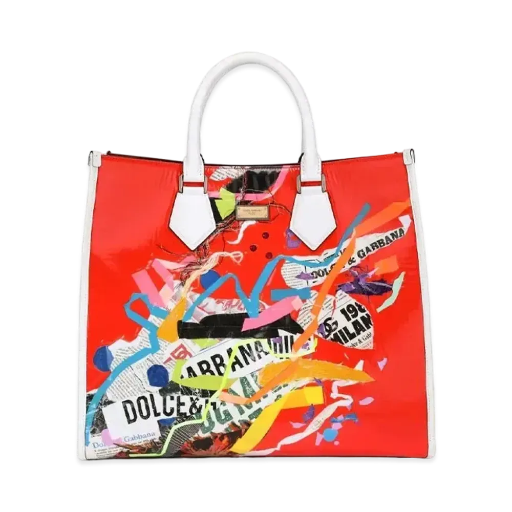 Dolce&Gabbana EDGe Shopping Bag Patchwork Decoration "Multicolor"