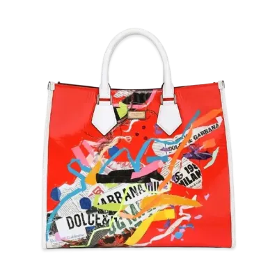 Dolce&Gabbana EDGe Shopping Bag Patchwork Decoration "Multicolor"