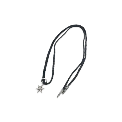 Chrome Hearts Large Star Pendant W Leather Blade "Silver/Black"