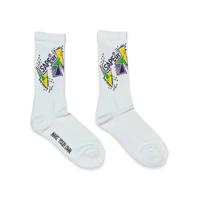 SAPEur Graphic Crew Socks "White"