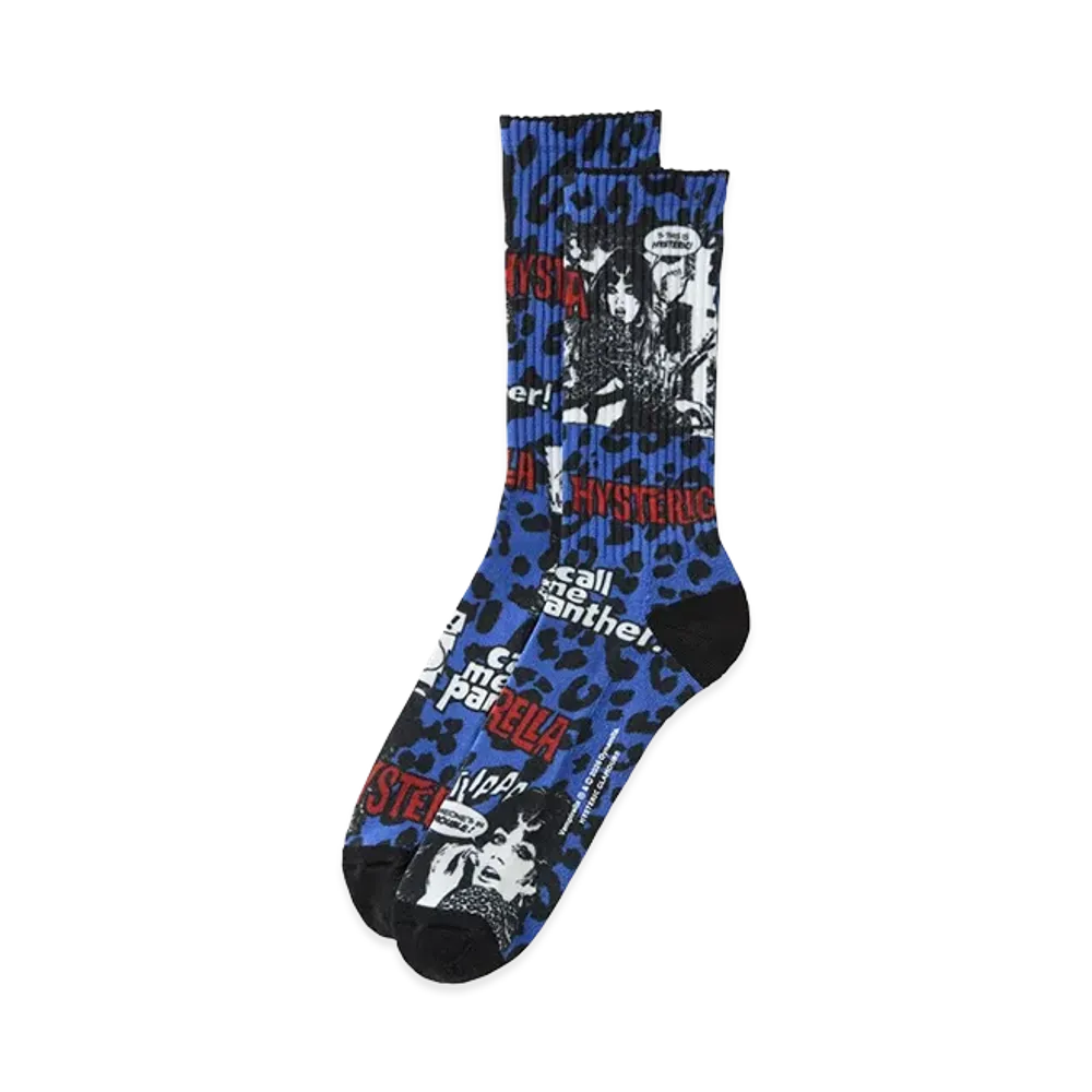 HYSTERIC GLAMOUR Vampirella/Call Me Panther Sports Socks "Blue"