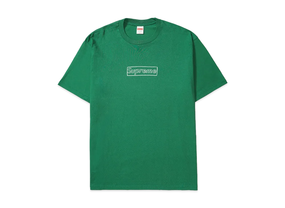 Supreme KAWS Chalk Logo Tee "Light Pine"