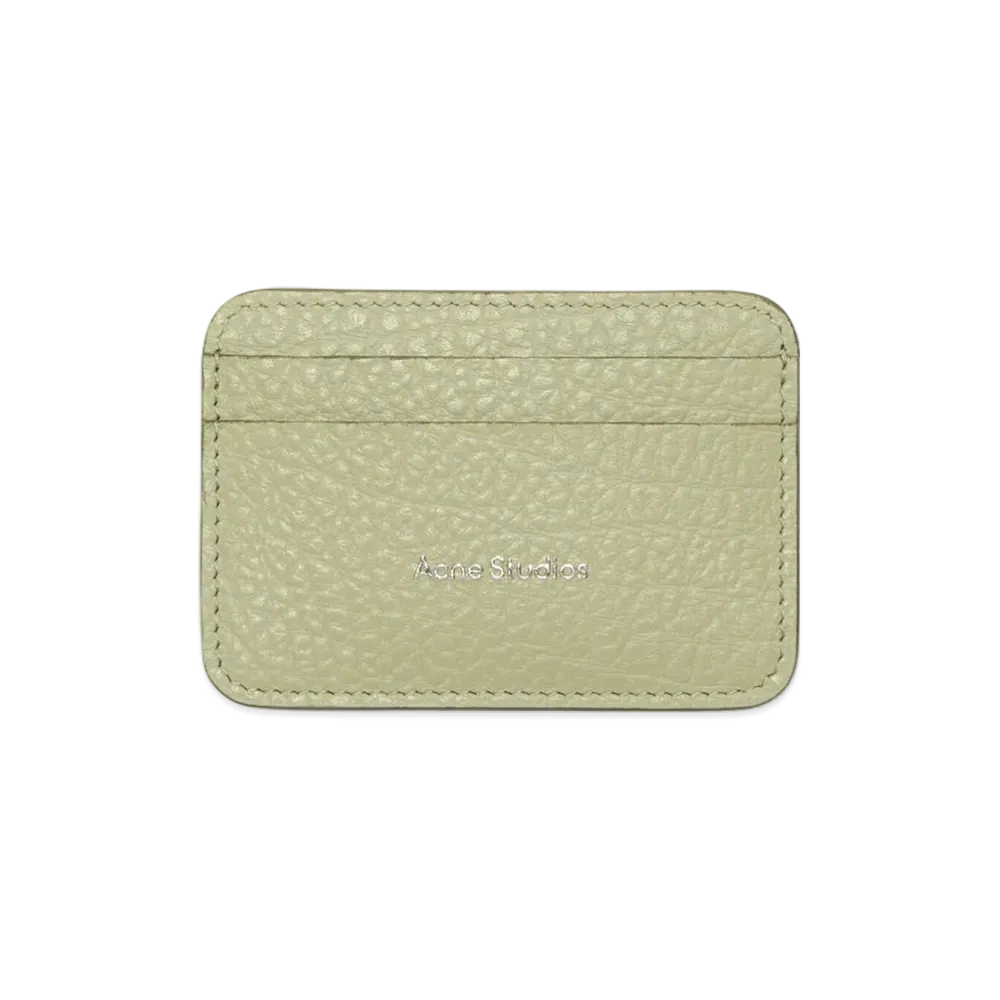 Acne Studios Leather Card Holder "Sage Green/Herb Green"