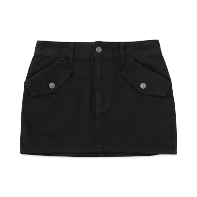 X-Girl Women's Flap Pocket Mini Skirt "Black"