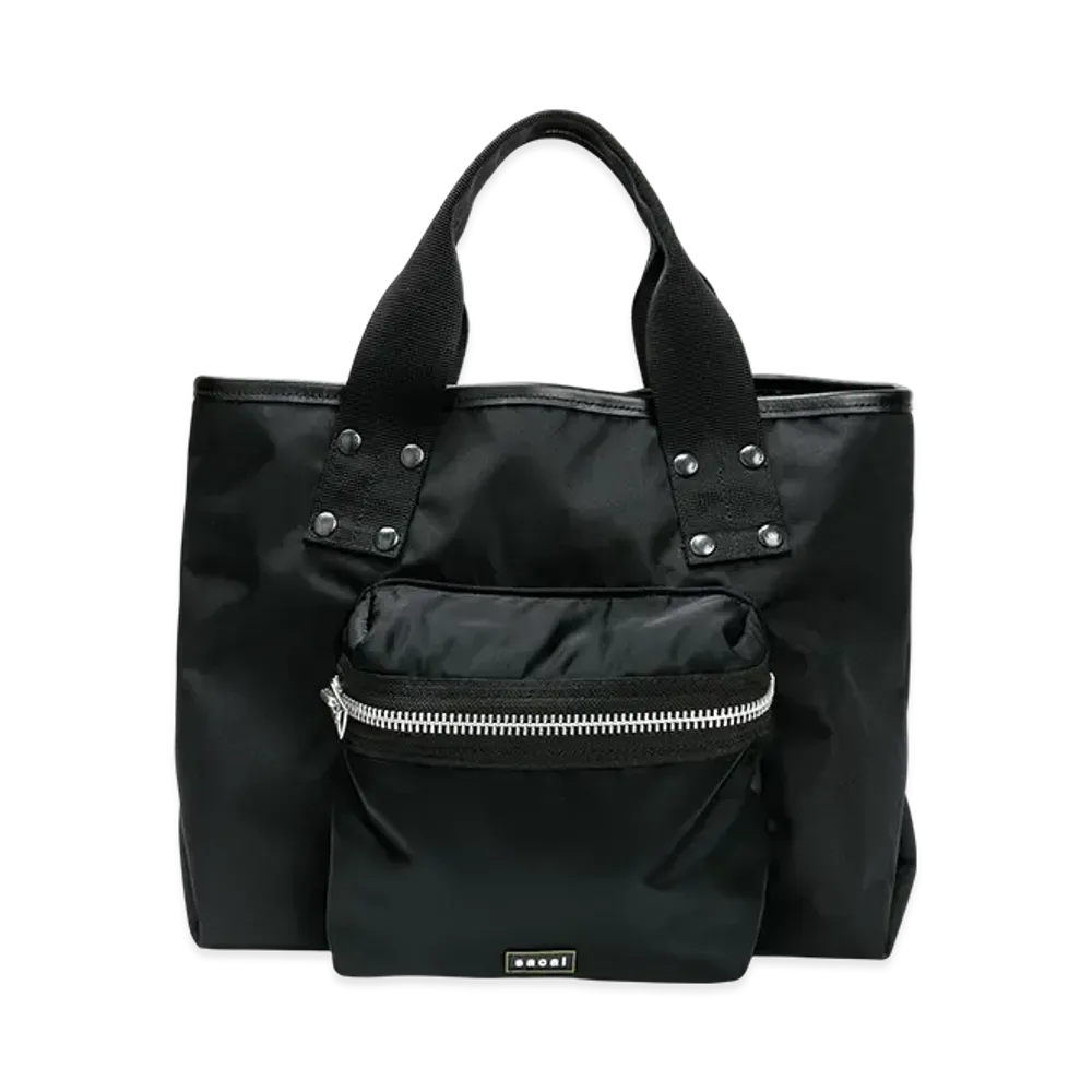 sacai Pocket Tote Bag Medium "Black"
