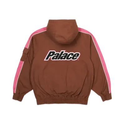PALACE Lowercase Hooded Cotton Jacket "Brown / Pink"