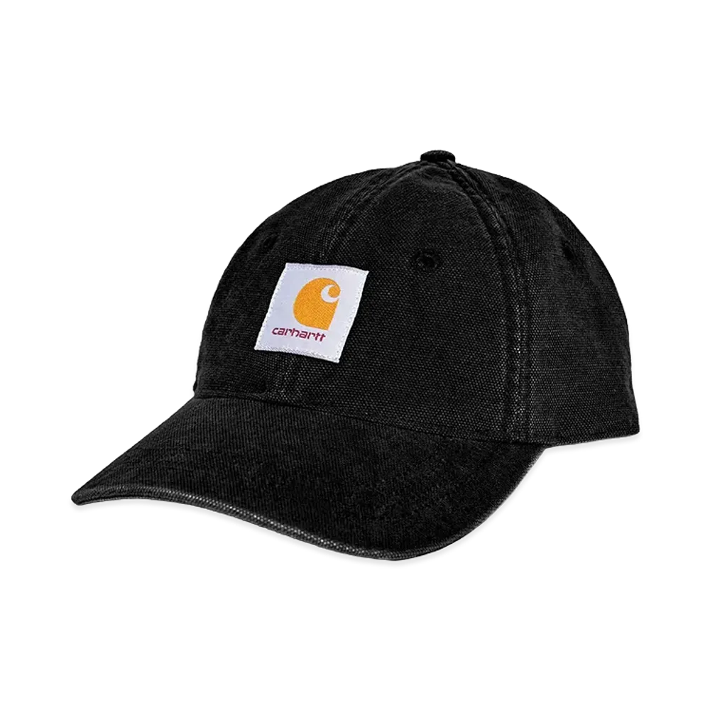 Carhartt WIP Canvas 6-Panel Cap "Black/White(Stone Washed)"
