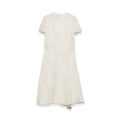 PRADA Floral Jacquard Knit Dress "Ivory"