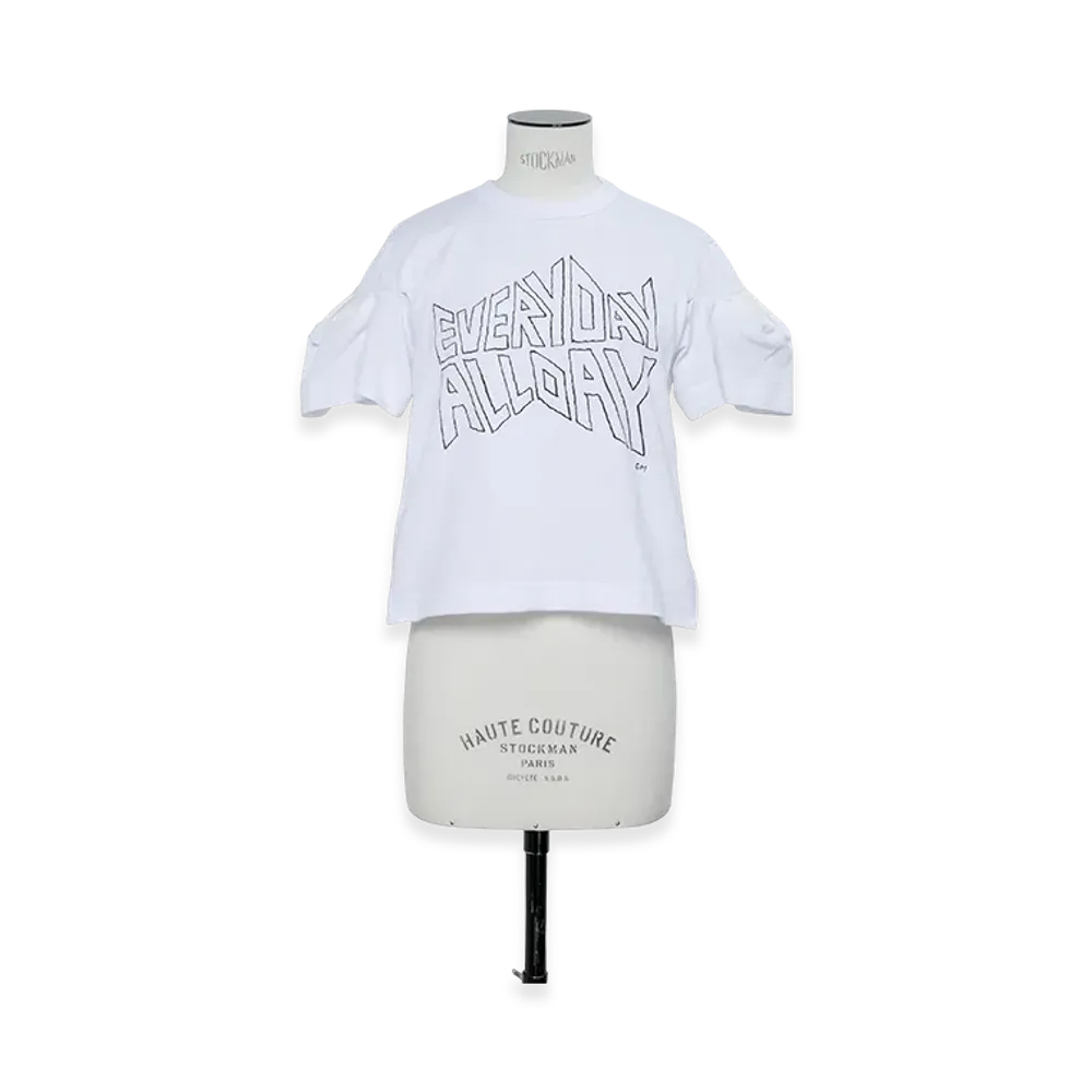 sacai by Geoff Mcfetridge Cotton Jersey T-Shirt "White"