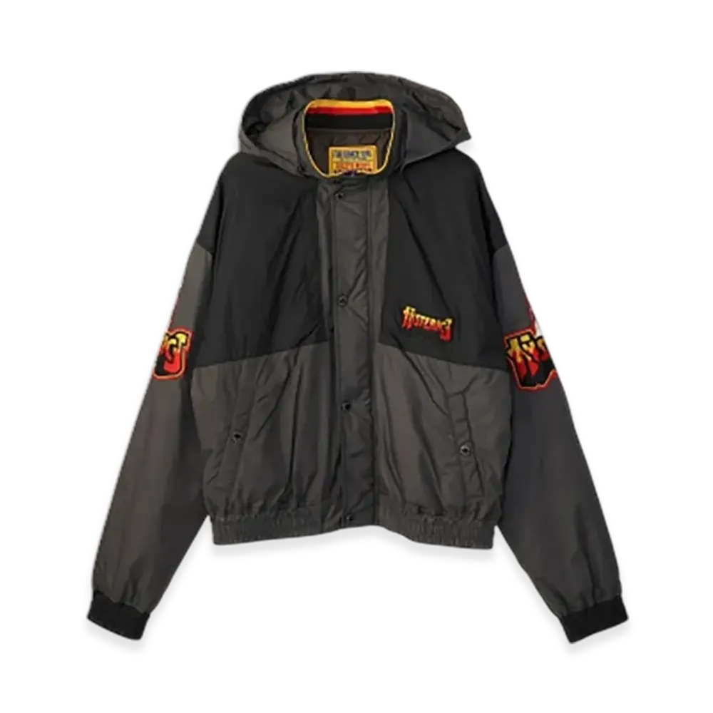 HYSTERIC GLAMOUR Bad Ass Fire Hooded Blouson "Gray"