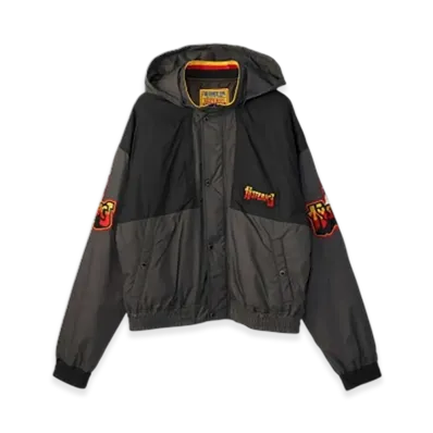 HYSTERIC GLAMOUR Bad Ass Fire Hooded Blouson "Gray"