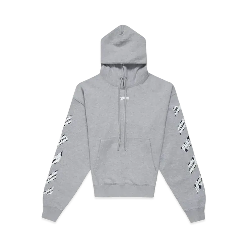OFF-WHITE Airport Tape Arrows Diag Over Hoodie "Grey"