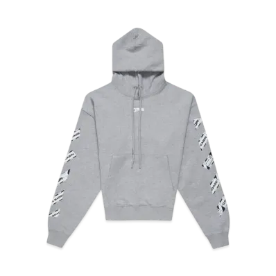 OFF-WHITE Airport Tape Arrows Diag Over Hoodie "Grey"