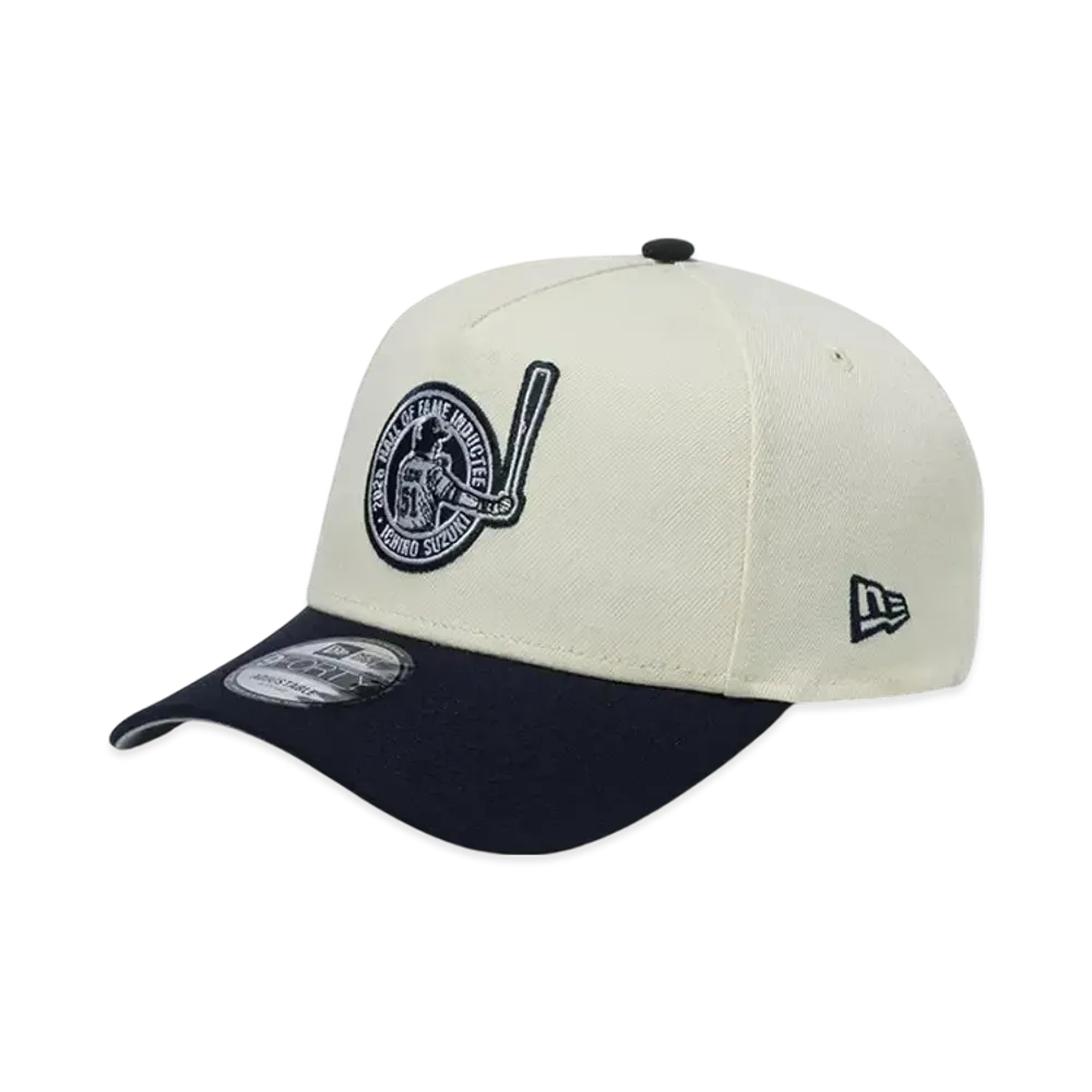 NEW ERA 9Forty A-Frame Hall of Fame 2025 Ichiro Suzuki Seattle Mariners Patch "Chrome White/Navy"