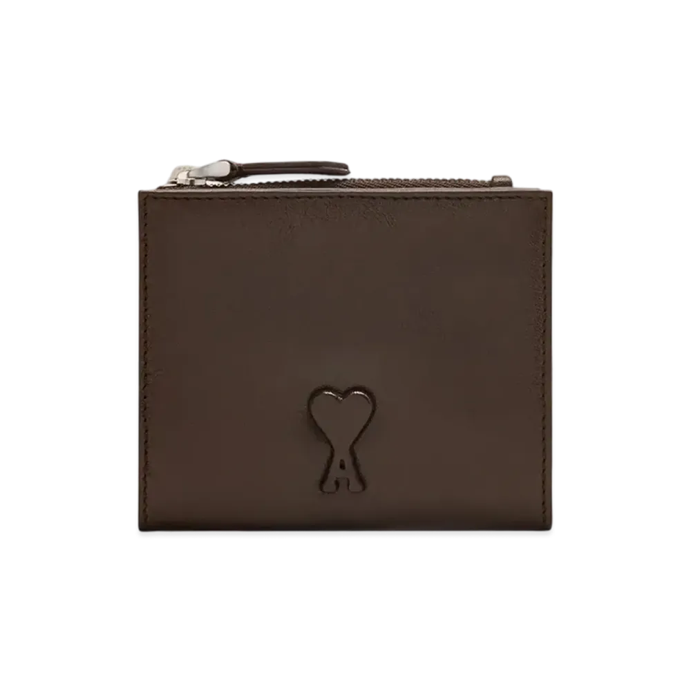 AMI PARIS Vourevous Fold Wallet "DarkCoffee"