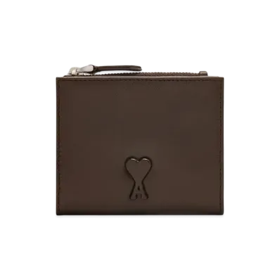 AMI PARIS Vourevous Fold Wallet "DarkCoffee"