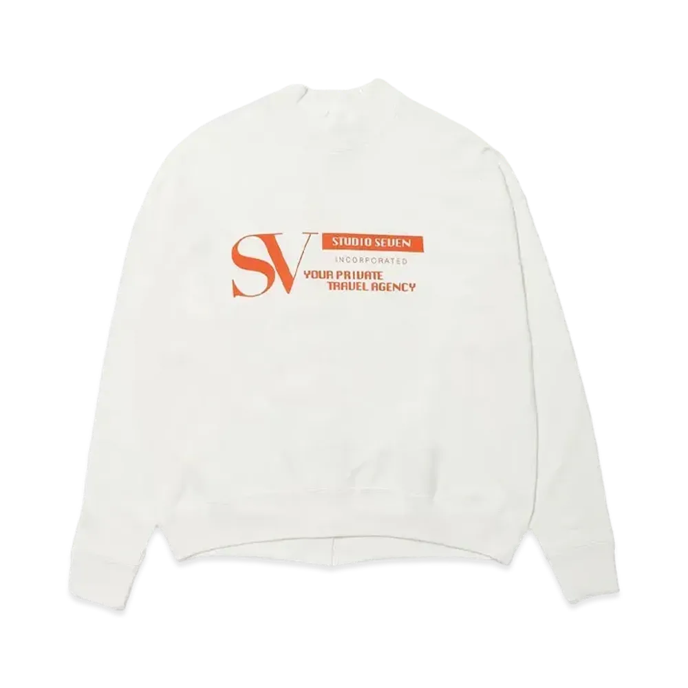 STUDIO SEVEN Mock Neck Sweat "WHITE"