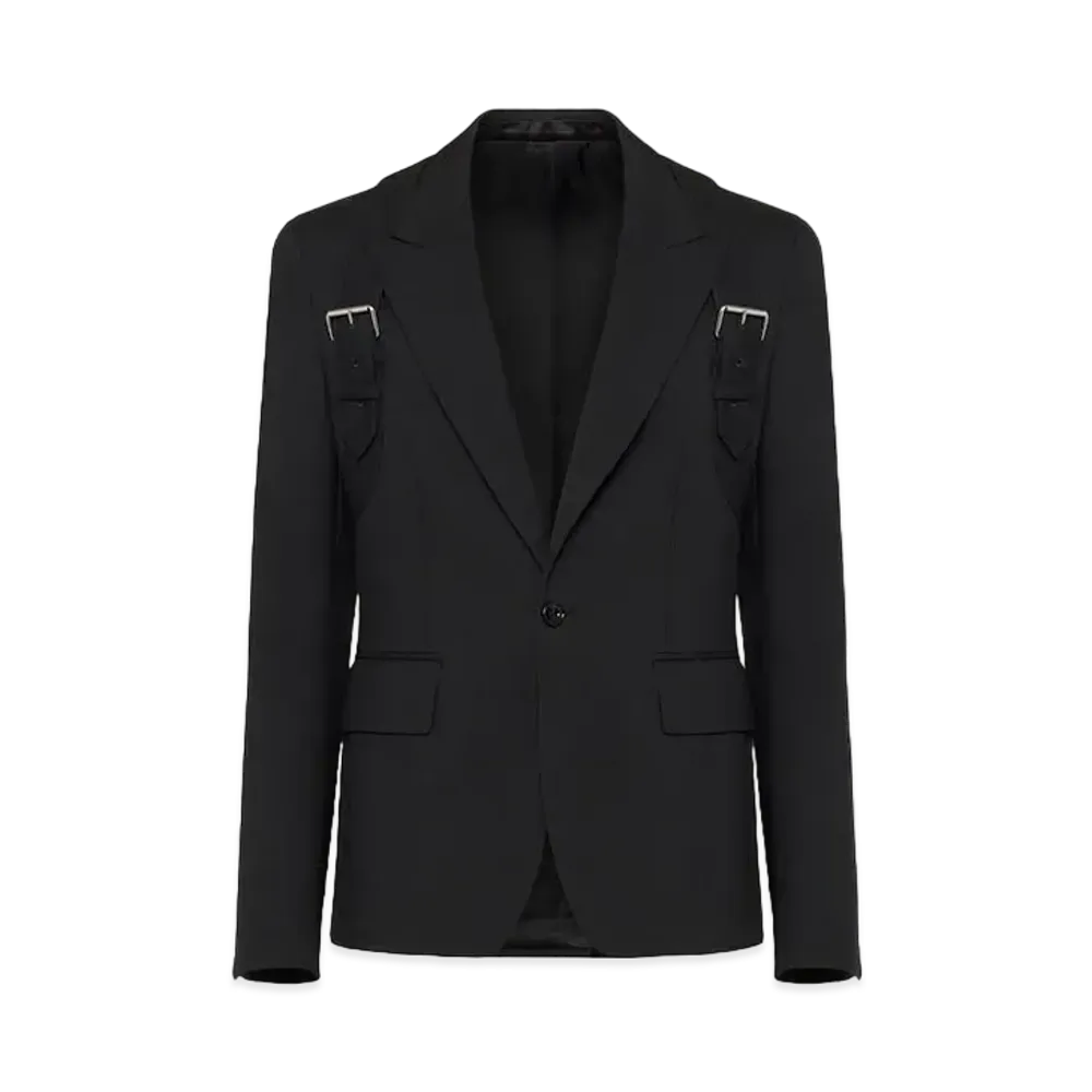 Alexander McQUEEN Harness Single Breasted Jacket "Black"