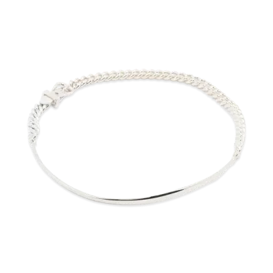Hermes Boucle Sellier Inflexible Choker "Silver"