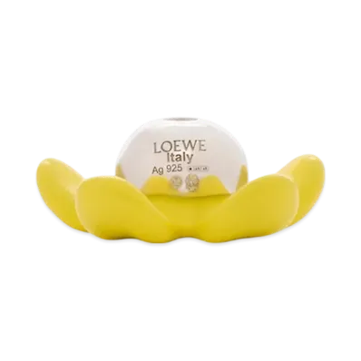 LOEWE Flower Hat Pendant "Silver/Yellow"