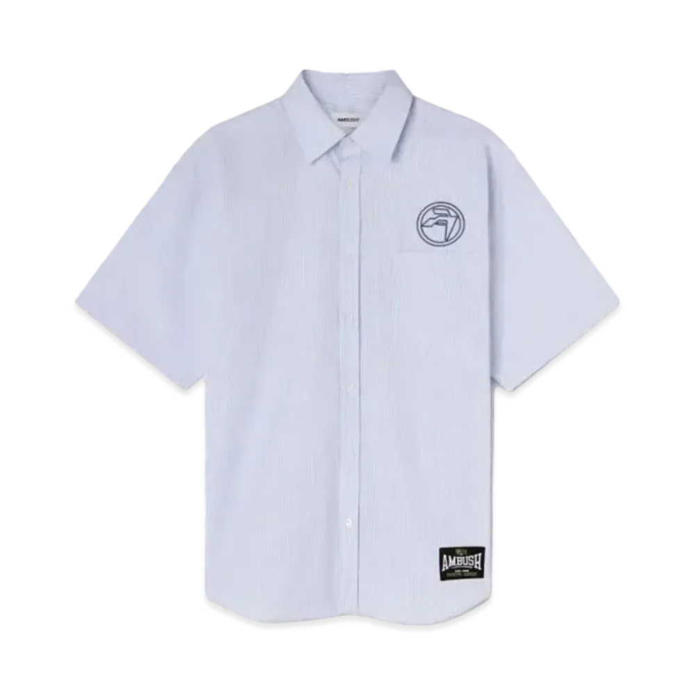 AMBUSH Striped Circle Amblem Shirt "Ballad Blue"