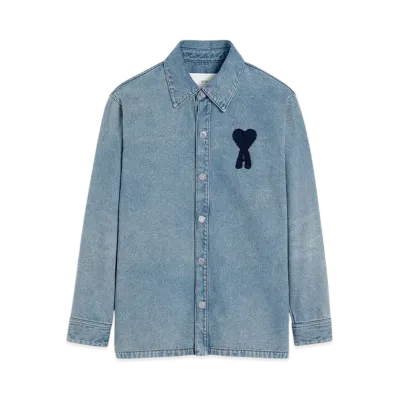 AMI PARIS Ami de Coeur Overshirt "UsedBlue"