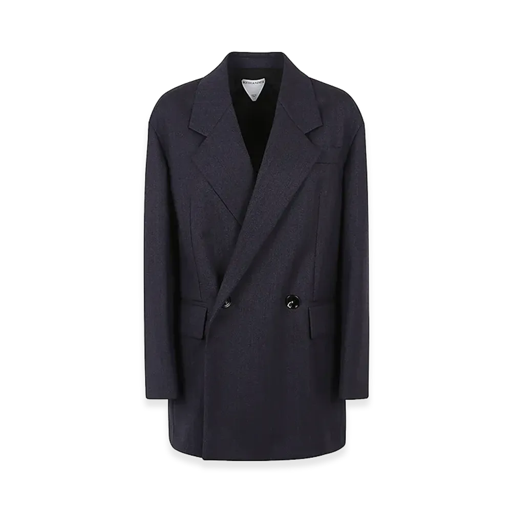 Bottega Veneta Women's Wool Blazer "Dark Blue"
