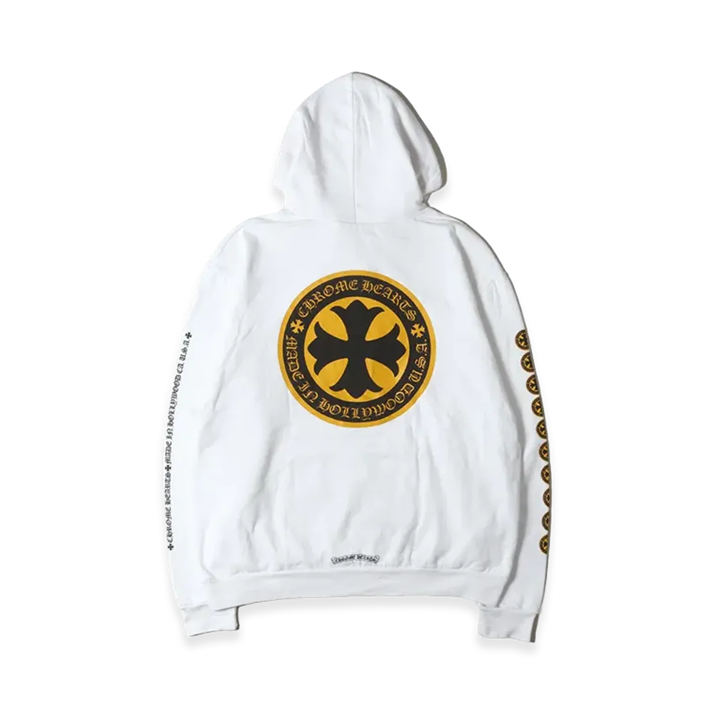 Chrome Hearts CH Plus Circle Logo Hoodie "White"