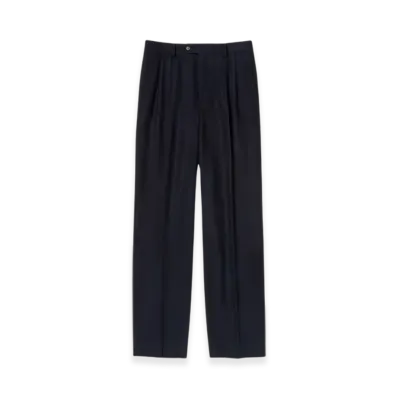 AURALEE Cashmere Flannel Slacks "Dark Navy"