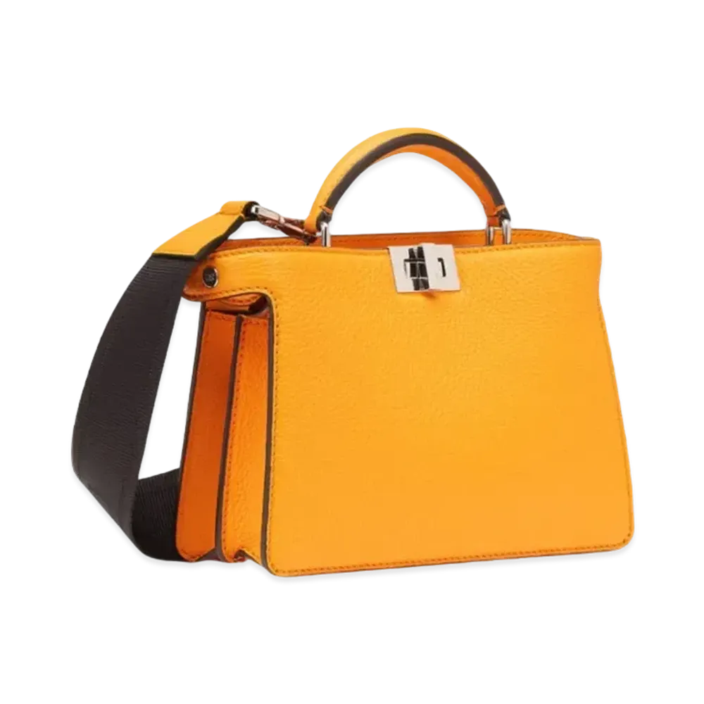 FENDI Peekaboo ISeeU XCross Leather Bag "Orange"