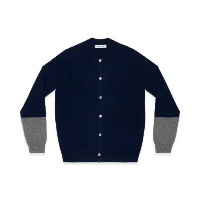 COMME des GARCONS SHIRT Cardigan Round Neck "Navy/Top Grey"