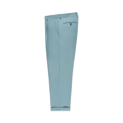 WACKO MARIA PLEATED TROUSERS (IMPOET FABRIC / DOEMEUIL) "Light Blue"