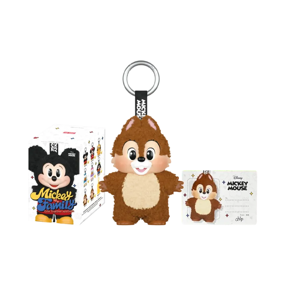 POP MART DISNEY Mickey Family Cute Together Series Plush Keychain Chip