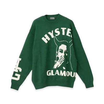 HYSTERIC GLAMOUR Speak No Evil Knit Sweater "Green"