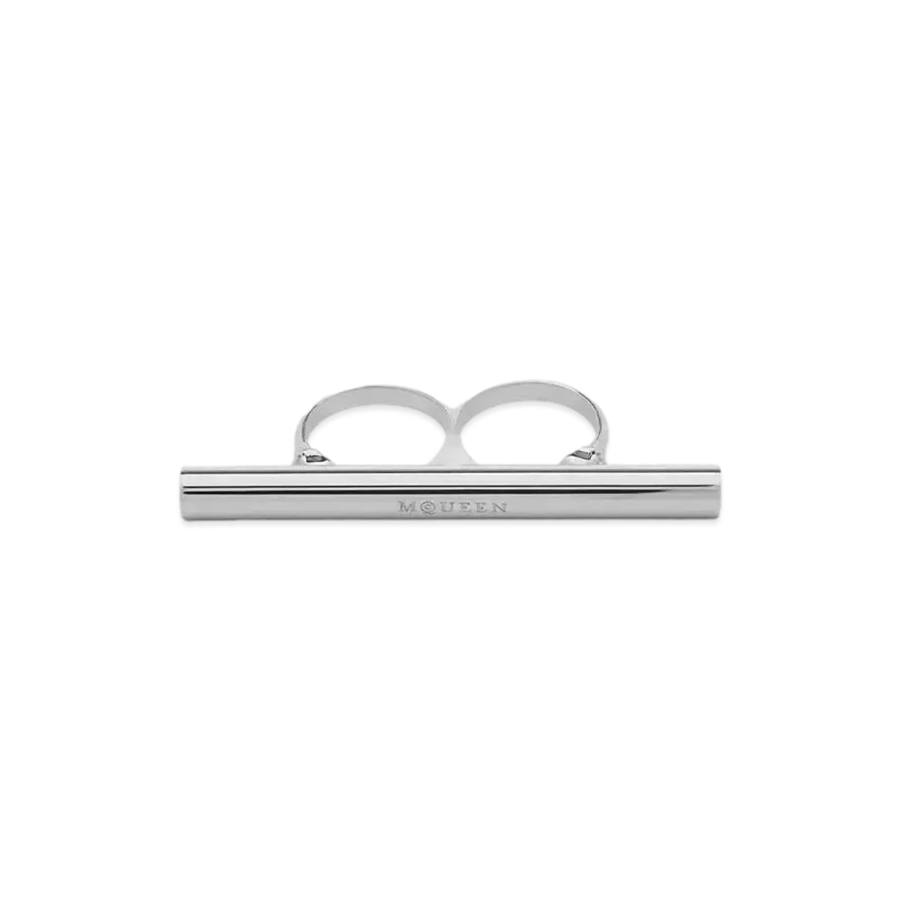 Alexander McQUEEN Crossbar Double Ring "Palladium"