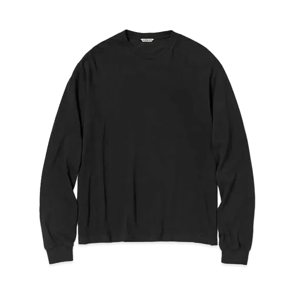AURALEE Seamless L/S Tee "Black"