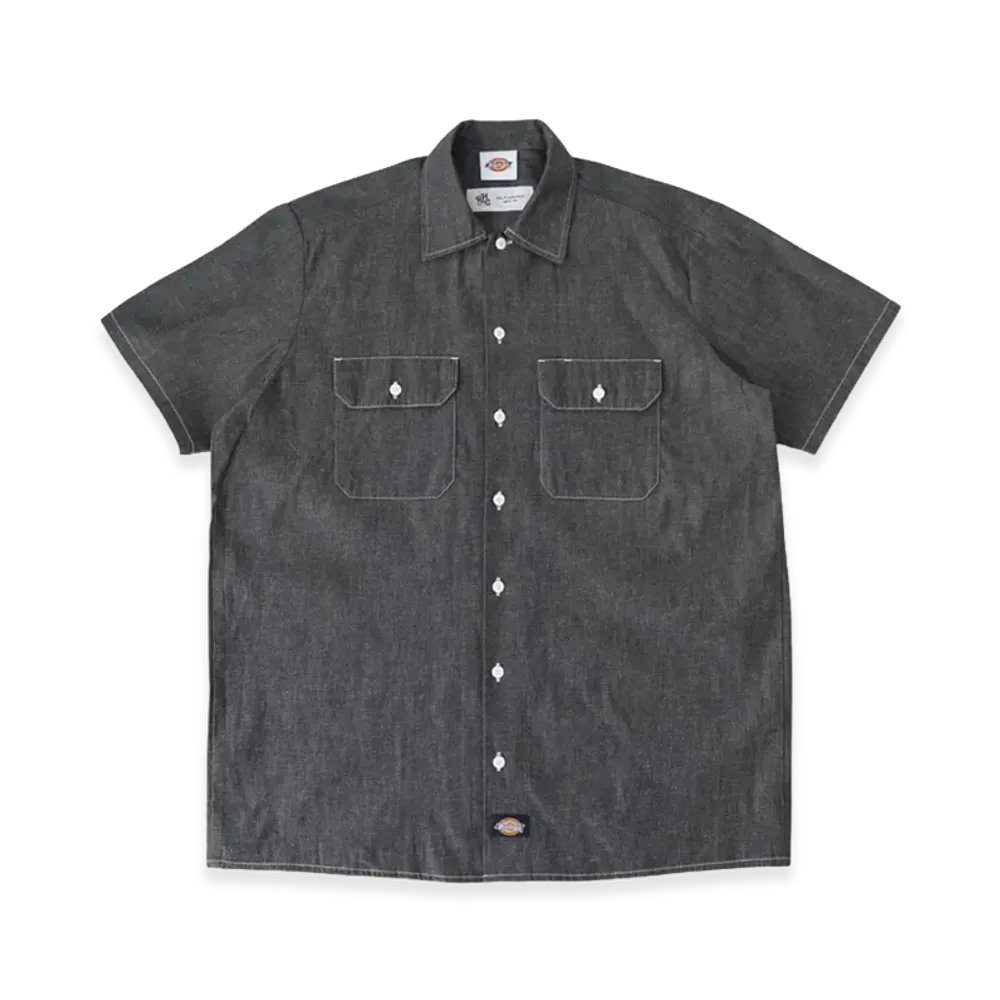 RHC Ron Herman x Dickies Chambray Short Sleeve Shirt "Black"