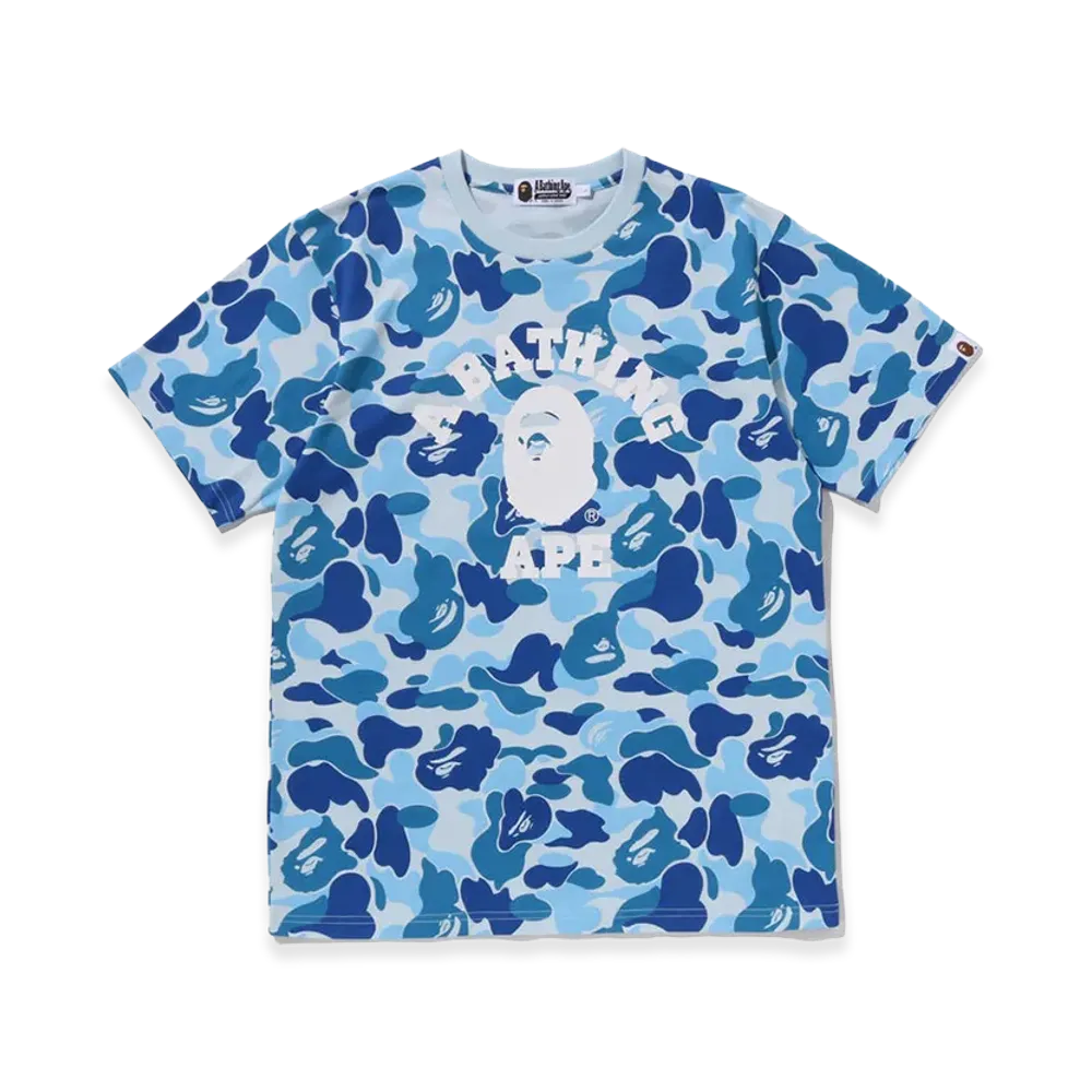 A BATHING APE ABC Camo College Tee "Blue"