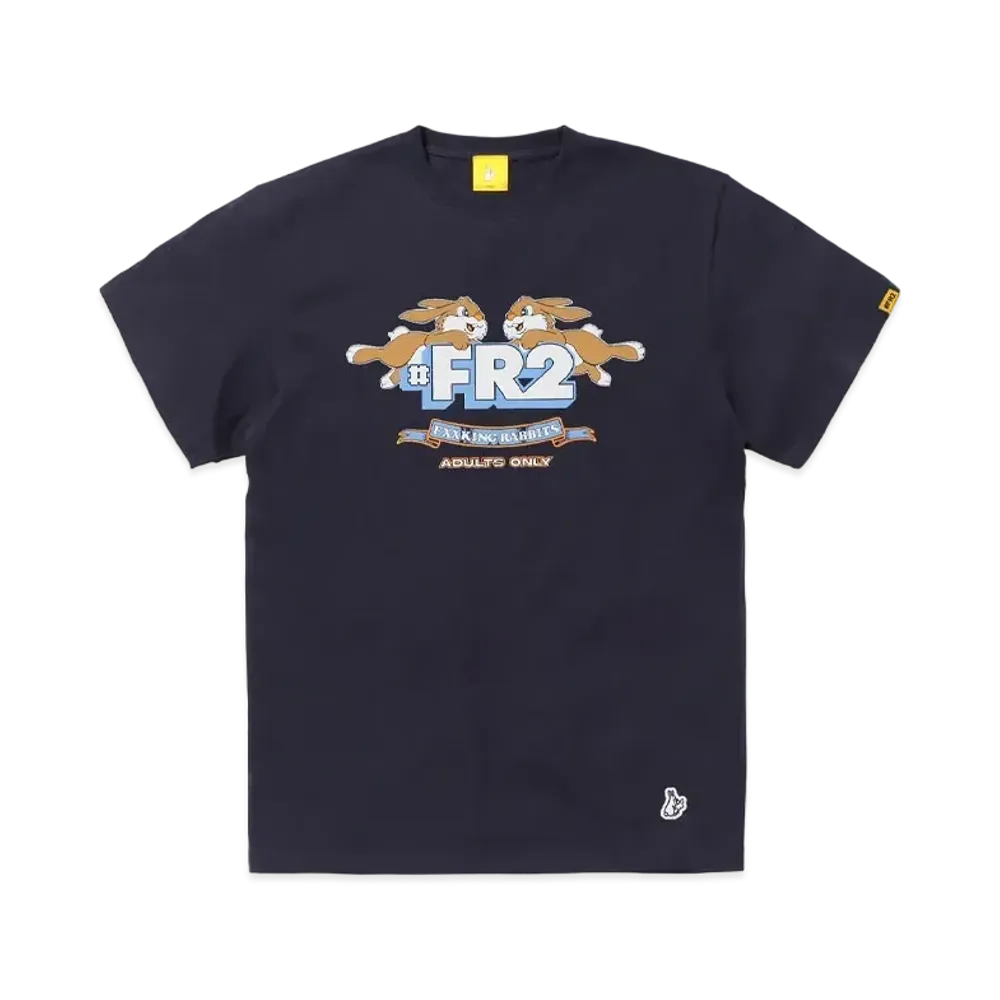 FR2 Rabbits Logo Crack T-Shirt "Navy"