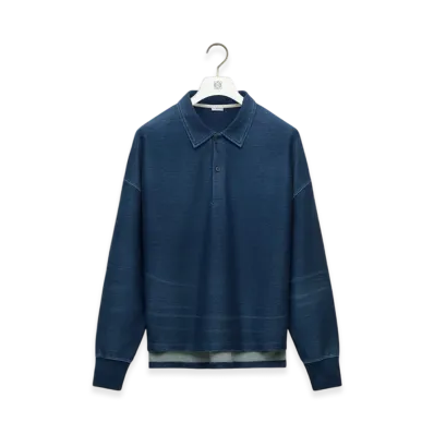 LOEWE Polo Sweatshirt "Indigo Blue"