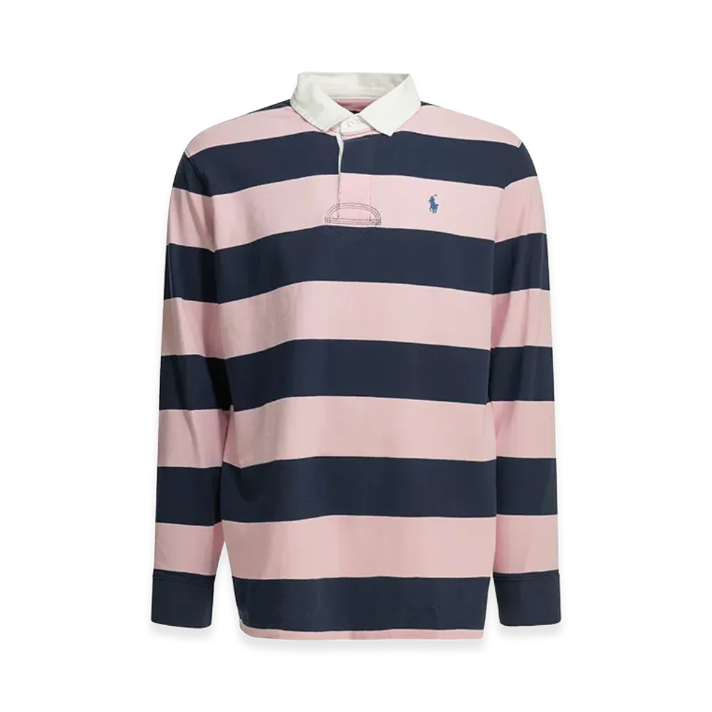 Polo Ralph Lauren "Rugby" Polo Shirt With Buttons "Pink/Navy"