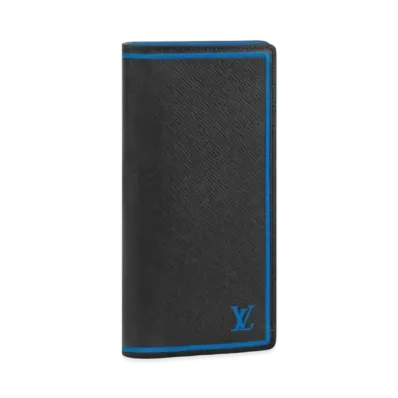 Louis Vuitton Brazza Wallet Taiga "Black/Blue"